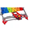 LEAN TOYS Bloques tablero arcoíris pista de bolas tobogán juego de atrapar bolas 477 uds.