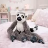 LEAN TOYS Peluche lémur mascota con velcro para colgar gris 35cm