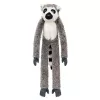 LEAN TOYS Peluche lémur mascota con velcro para colgar gris 35cm