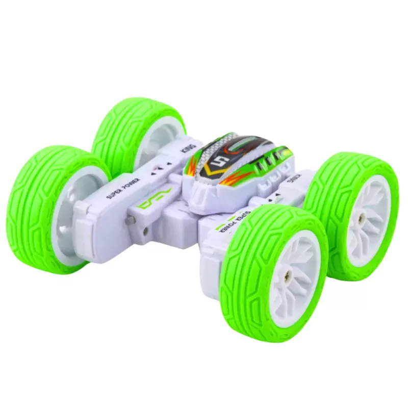 LEAN TOYS Coche todoterreno acrobático con control remoto 360° verde 1:32