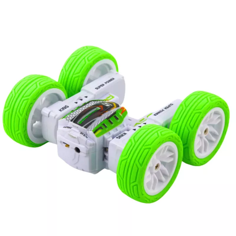 LEAN TOYS Coche todoterreno acrobático con control remoto 360° verde 1:32