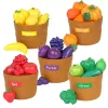LEAN TOYS Set clasificador de frutas y verduras para cortar, 34 piezas