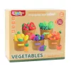 LEAN TOYS Set clasificador de frutas y verduras para cortar, 34 piezas