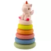 LEAN TOYS Pirámide sensorial suave unicornio goma ECO multicolor