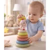 LEAN TOYS Pirámide sensorial suave unicornio goma ECO multicolor