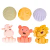 LEAN TOYS Set bloques sensoriales educativos suaves ECO goma animales 18 uds.