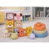 LEAN TOYS Set bloques sensoriales educativos suaves ECO goma animales 18 uds.