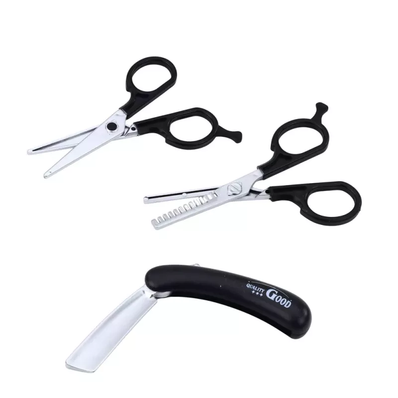 LEAN TOYS Set pequeño barbero cortapelos tijeras accesorios 10 piezas