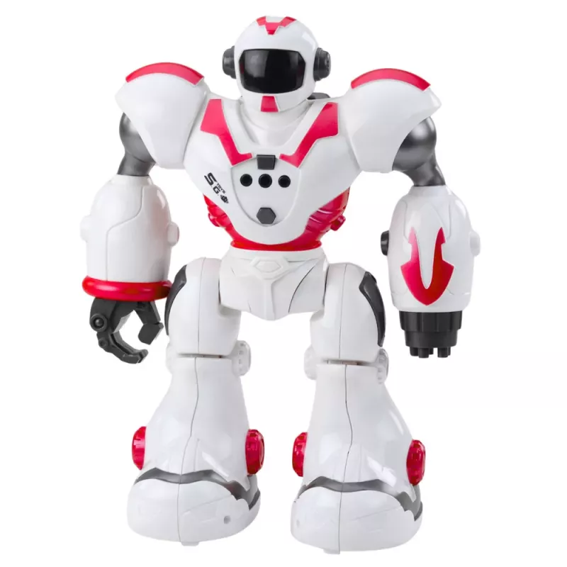 LEAN TOYS Robot RC interactivo con control remoto 16 funciones luces sonidos rosa