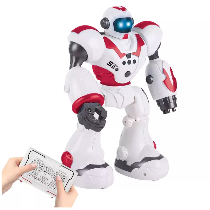 LEAN TOYS Robot RC interactivo con control remoto 16 funciones luces sonidos rosa