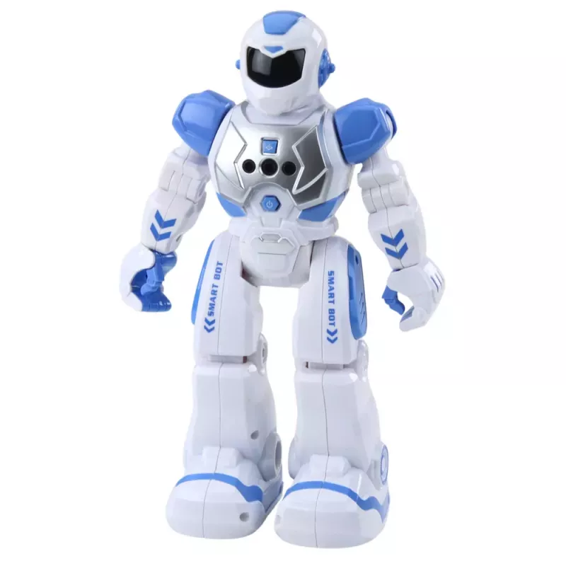 LEAN TOYS Robot educativo con mando a distancia RC habla baila luces sonidos azul