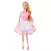 LEAN TOYS Set armario rosa para muñecas, vestidos, zapatos, accesorios