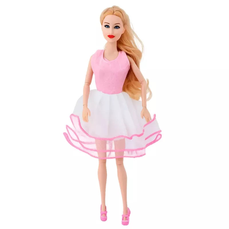 LEAN TOYS Set armario rosa para muñecas, vestidos, zapatos, accesorios