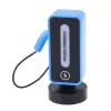 LEAN TOYS Coche deportivo eléctrico con control remoto y estación de carga azul