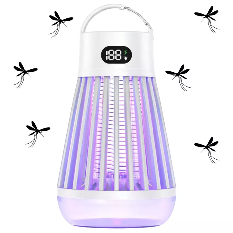 LEAN Lámpara eléctrica matamoscas UV luz blanca 20W 80m²