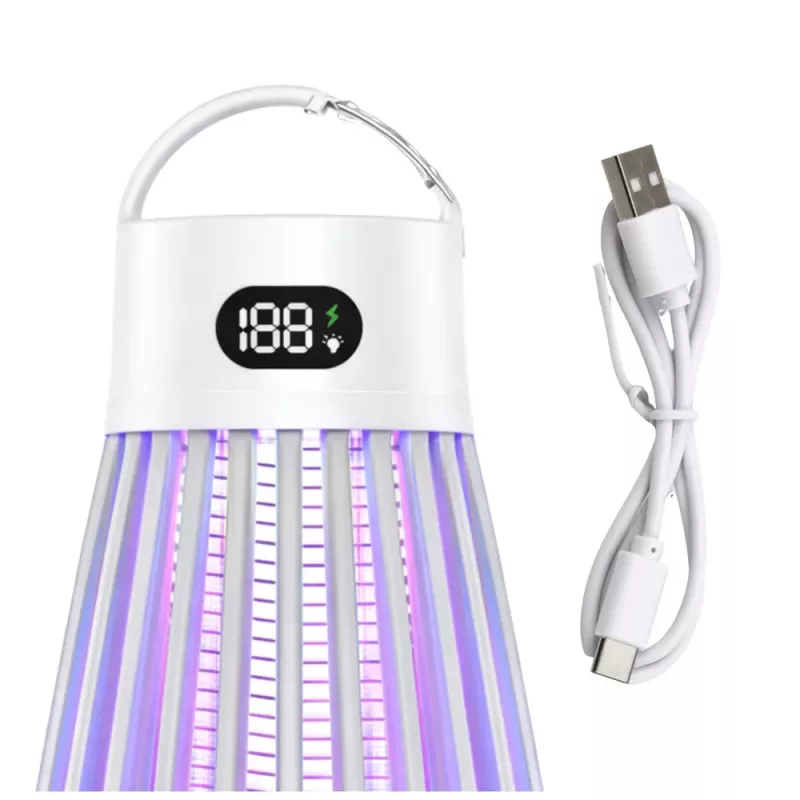 LEAN Lámpara eléctrica matamoscas UV luz blanca 20W 80m²