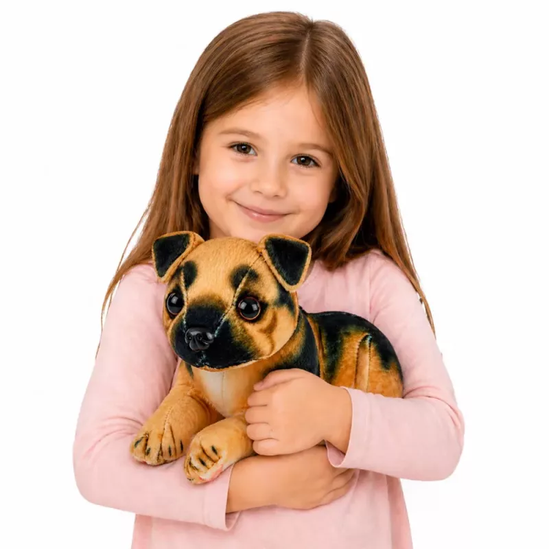 LEAN TOYS Peluche perro pastor alemán mascota 25 cm