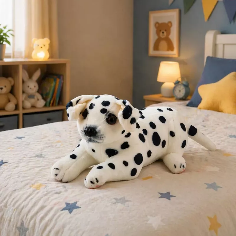 LEAN TOYS Peluche perro dálmata mascota perro suave 25 cm