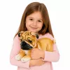 LEAN TOYS Peluche perro carlino mascota perro suave 25 cm