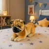LEAN TOYS Peluche perro carlino mascota perro suave 25 cm