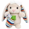 LEAN TOYS Peluche suave conejito caja de música mascota beige