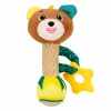 LEAN TOYS Sonajero peluche osito con mordedor y sonajero para bebés