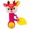 LEAN TOYS Sonajero peluche ciervo con mordedor y sonajero para bebés