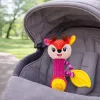 LEAN TOYS Sonajero peluche ciervo con mordedor y sonajero para bebés