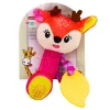 LEAN TOYS Sonajero peluche ciervo con mordedor y sonajero para bebés