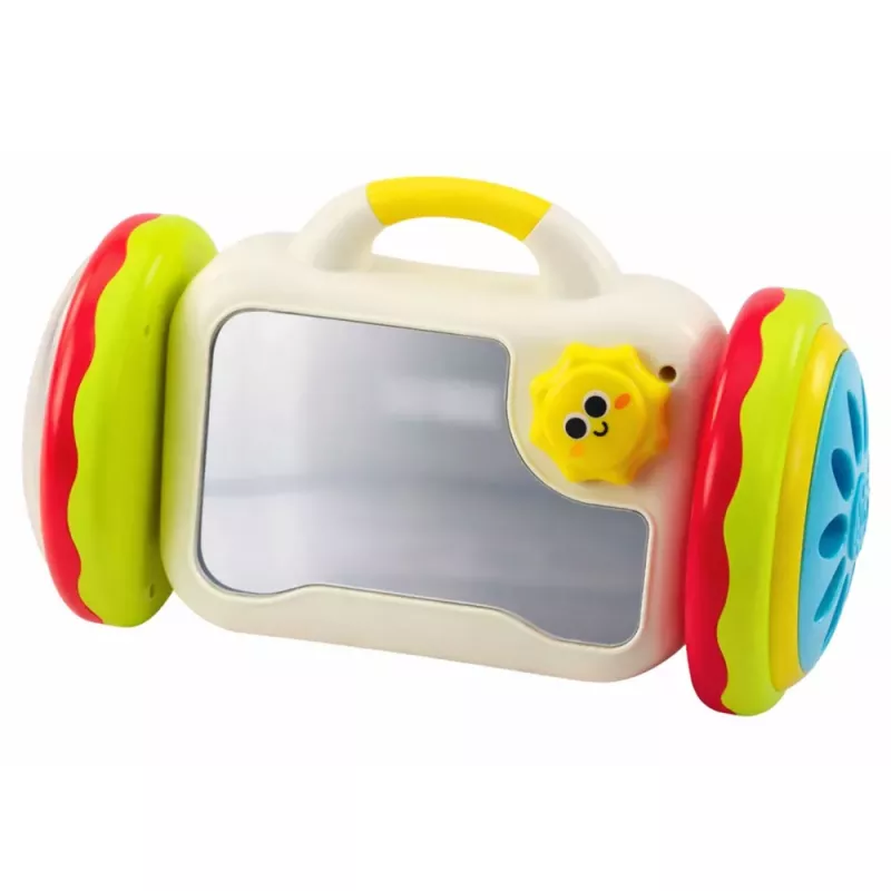 LEAN TOYS Espejo de escape juguete educativo interactivo para niños pequeños sonajero