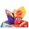 LEAN TOYS Cubo sensorial suave con espejo coches y señales de tráfico para niños pequeños