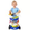 LEAN TOYS Set de limpieza infantil con carrito, aspirador interactivo y accesorios
