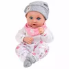 LEAN TOYS Muñeca bebé con accesorios de alimentación, babero, gorro, 28 cm