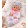 LEAN TOYS Muñeca bebé con accesorios de alimentación, babero, gorro, 28 cm