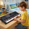 LEAN TOYS Teclado piano electrónico con micrófono 200 sonidos 61 teclas 78cm