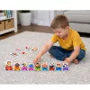 LEAN TOYS Puzzle educativo para niños pequeños tren del alfabeto con animales 40 piezas
