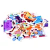 LEAN TOYS Puzzle educativo para niños pequeños tren del alfabeto con animales 40 piezas