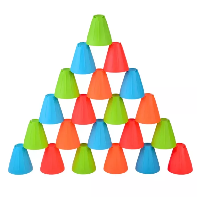 LEAN TOYS Juego educativo de habilidad Fast Cups 3en1 bolas vasos 38 uds.
