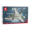 LEAN TOYS Avión de combate F-35 Lightning II bloques de construcción gris 1490 piezas