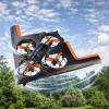 LEAN TOYS Dron Teledirigido RC Quadricóptero Volador con Luces LED y Control por App