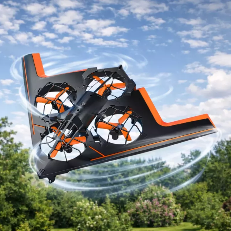 LEAN TOYS Dron Teledirigido RC Quadricóptero Volador con Luces LED y Control por App