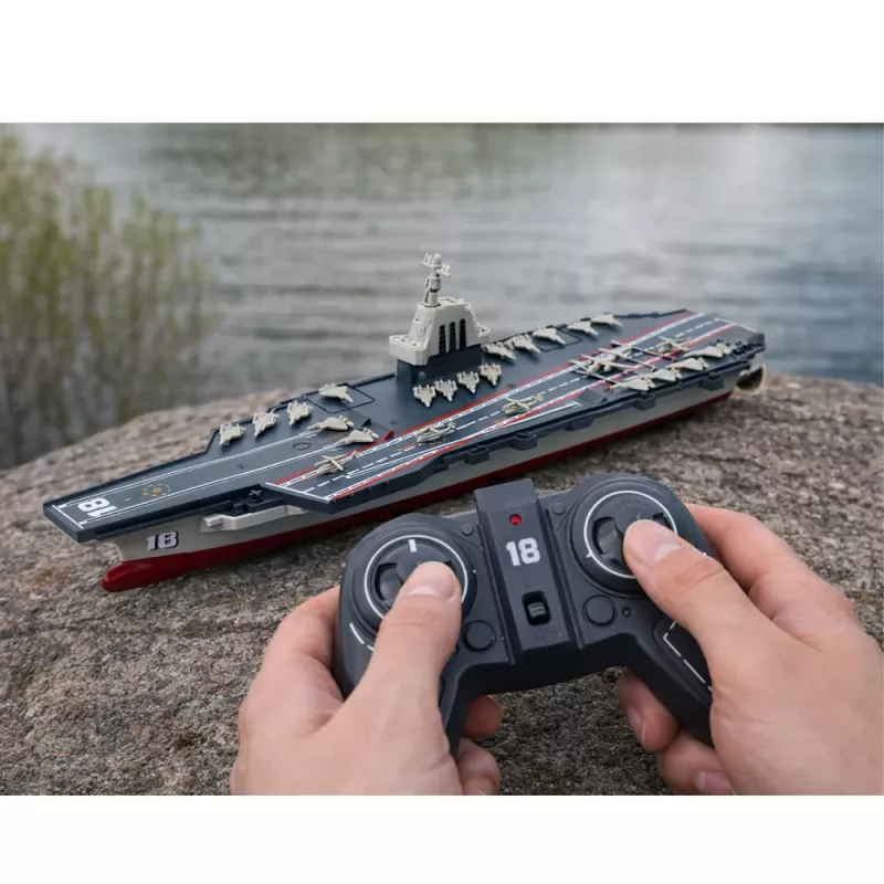 LEAN TOYS Portaaviones Militar Teledirigido RC Barco 1:1000