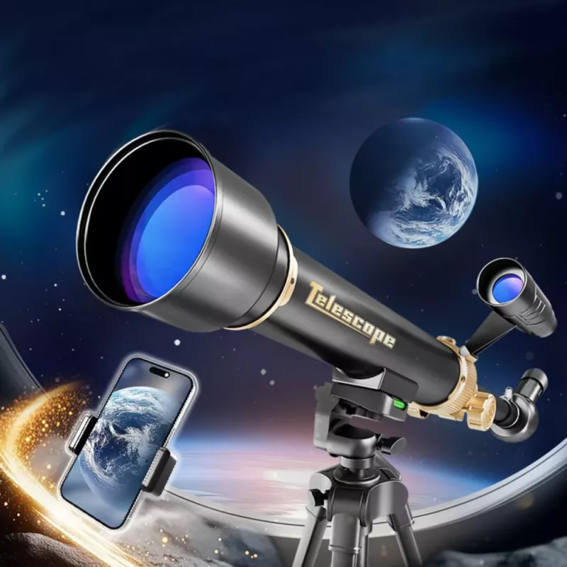 LEAN TOYS Telescopio Astronómico Educativo de Aluminio con Trípode y Accesorios 1,35 m