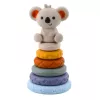LEAN TOYS Bloques de Aprendizaje Sensoriales Torre de Bloques de Goma Blanda Koala 13 uds.