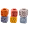 LEAN TOYS Bloques de Aprendizaje Sensoriales Torre de Bloques de Goma Blanda Koala 13 uds.