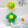 LEAN TOYS Juguete de Baño Tortuga con Ducha Fuente de Peces Ventosas