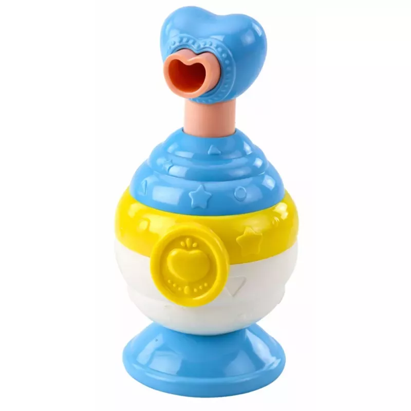 LEAN TOYS Set de Juguetes de Baño Pato Dispensador de Jabón Vaso Azul