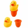 LEAN TOYS Set de Juguetes de Baño Pato Dispensador de Jabón Vaso Azul