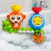 LEAN TOYS Juguete de Baño Mono Oruga Vasos Ventosas