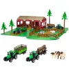 LEAN TOYS Set de Granja con Casa de Campo, Tractores y Animales, 102 Piezas
